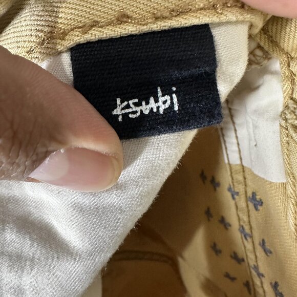 Ksubi Tsubi Jeans Mens 32 Beige Tan Slim Fit 5 Pocket Denim Pants Casual - Picture 6 of 7